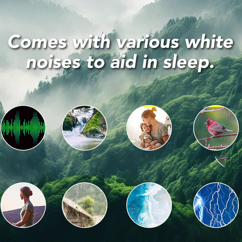 Yunir 30 60 Pillow Speaker for Sleeping, Mini Bone Conduction Portable Sleep Aid with HiFi Stereo Sound, Bluetooth