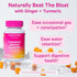Gummies 60 Gummies Pink Stork Turmeric Ginger Gut & Digestive Support for Women Anti Bloating Supplement