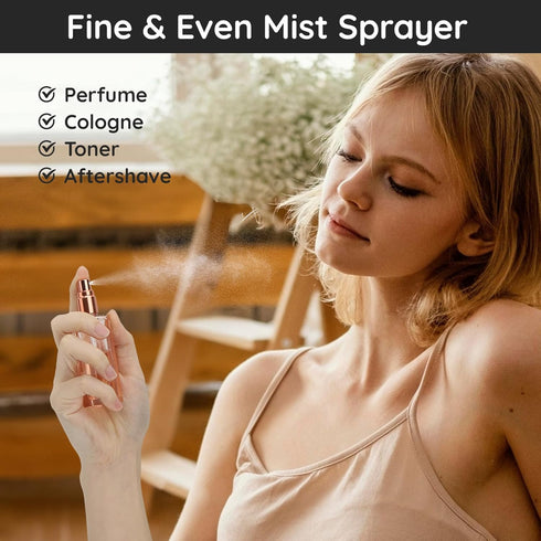 Segbeauty 5PCS Refillable Perfume Atomizer, 20ML Portable Travel Perfume Spray Bottle, Pocket Cologne Atomizer Cosmetic Fragrance Sample Container Sprayer Glass Perfume Bottles for Liquid Dispense by Segbeauty