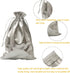 Pack of 100 Heavy Duty Silver Drawstring Organza Jewelry Pouches - 5"x 7" for Wedding Party Favor Bags