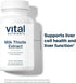 Vital Nutrients Milk Thistle Extract 250mg, Vegan Supplement for Liver Function & Detox, 60 Capsules