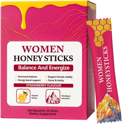 Rulinal Bloomin Honey Sticks Shilajit for Women, Strawberry Honeysticks, Natural Energy & Vitality