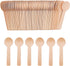 200pcs Mini Wooden Spoons, 4inch Disposable Birchwood Ice Cream Dessert Spoons, Biodegradable Compostable