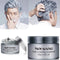 Temporary Silver Gray Hair Spray Color, Luxury Coloring Mud Grey Hair Dye Wax, Washable Treatment for Party