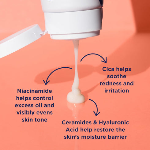 PanOxyl PM Balancing Repair Moisturizer, Hydrating Face Moisturizer with Niacinamide, Ceramides, 3 oz for Acne Prone