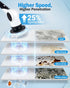 Maraiss 3-Speed 10 90 IPX7 Electric Spin Scrubber, Shower Scrubber with Long Handle & Replaceable Brush Heads, Cordless