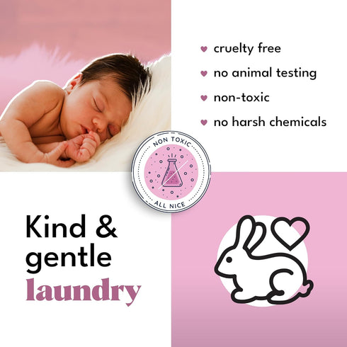 ZERO TRACE Baby Friendly Laundry Detergent Sheets, 72 Loads, Eco-Friendly, Hypoallergenic
