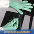 BOOMJOY 2 Pairs Heavy Duty Latex Cleaning Gloves, Reusable Medium Gloves for Kitchen, Bathroom, Gardening, Green & Pink