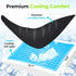 AUVON Cooling Gel Wheelchair Seat Cushion for Sciatica, Back Pain Relief, Breathable Memory Foam with Anti-Slip Cover