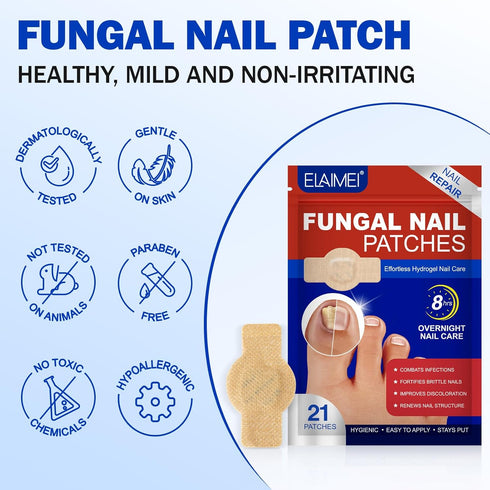 Nyloriaine 42Pcs, (1 Count (Pack 2)) Fungal Nail Patches Toenail Treatment Extra Strength, Nail Repair for Damaged