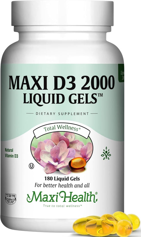 Kosher Vitamin D3 2000IU - Highly Absorbable for Immune Response, Calcium Absorption, Teeth & Bone Health - 180 Liquid