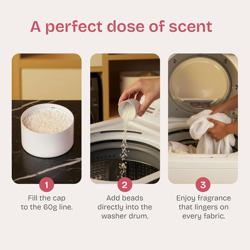 Sunset QLEAN Laundry Scent Booster Ruby Bliss Plant-Based In-Wash Fragrance Beads, Long-Lasting Berry Floral Scent