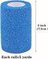 6 Pack Self-Adhesive Elastic Bandage Wrap 3” x 5 Yards Stretch Tape for First Aid, Sports, Wrist, Ankle (6 Colors)