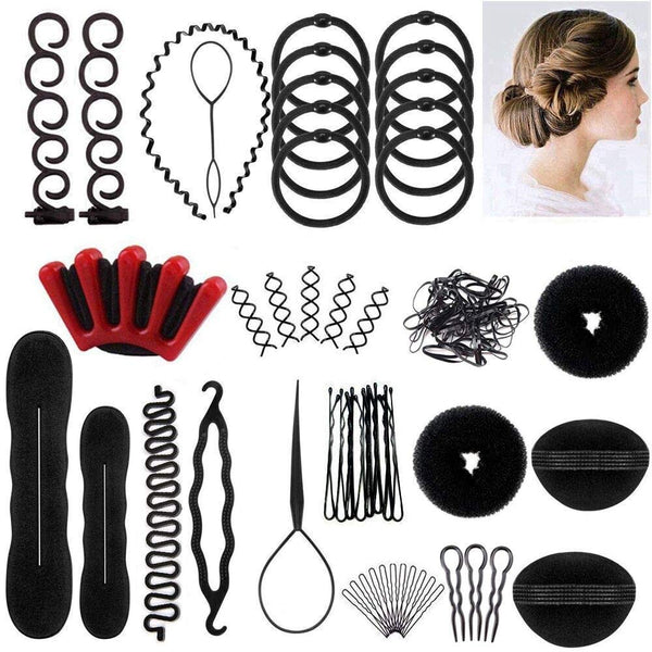 Winkeyes Hair Styling Set, DIY Hair Braiding Tool Kit with Accessories for Fast Spiral Braids
