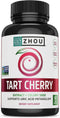 Zhou Tart Cherry Extract + Celery Seed, 1000mg Tart Cherry Capsules for Sleep & Uric Acid Cleanse, 60 Veggie Capsules