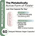 L-Methylfolate 15mg plus Methyl B12, D3, Taurine & NAC, Professional Strength Active 5-MTHF Supplement, 60 Capsules