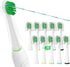 Replacement Toothbrush Heads for Water Pik Sonic Fusion (SF-01 / SF-02 / SF-03 / SF-04), 10 Count, Compact with Covers,