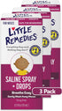 Little Remedies Saline Nasal Spray and Saline Drops for Baby and Newborn, 0.5 Fl Oz, 3 Pack