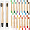 24 Pcs Kids Bamboo Toothbrushes, Soft Bristles BPA Free Wooden Handles for Toddler Oral Dental Care