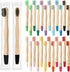24 Pcs Kids Bamboo Toothbrushes, Soft Bristles BPA Free Wooden Handles for Toddler Oral Dental Care