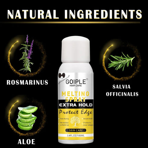 Lace Melting Spray, Glue-Less Hair Adhesive for Wigs, Strong Hold Wig Spray for Closure Front Extensions