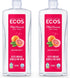 ECOS Dish Soap, Cuts Grease & Food Residue, Hypoallergenic for Sensitive Skin, Grapefruit (Pack of 2)