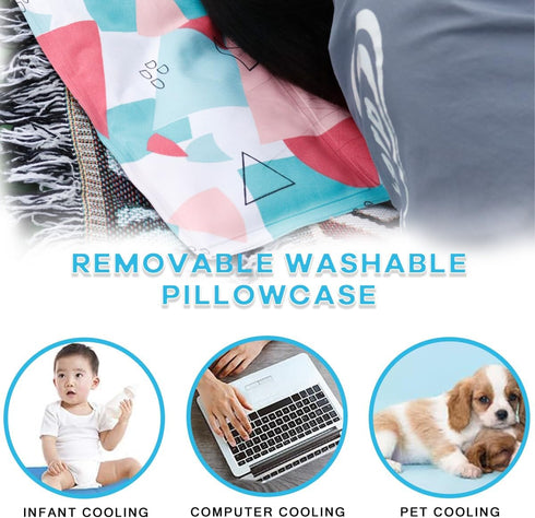 Ice Cooling Mat, Gel Cold Therapy Pack for Pain Relief, Injuries, Mesh Fabric for Back, Shoulder, Knee