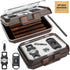 Cigar Humidor Set, Travel Humidor for Cigars, Includes 2 Cigar Cutters, Humidity Pack, Airtight Cigar Case (Dark)