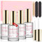 SAVILAND 15ml Dip Powder Liquid Set, 10 Pcs Base/Top Coat, Activator Brush Saver Nail Set Gift for Daughters