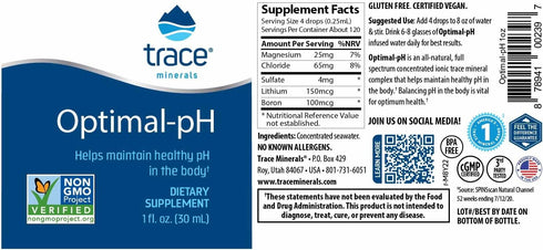 Trace Minerals Optimal-pH, Concentrated Ionic Mineral Supplement for Digestive & Immune Health, 1 fl oz