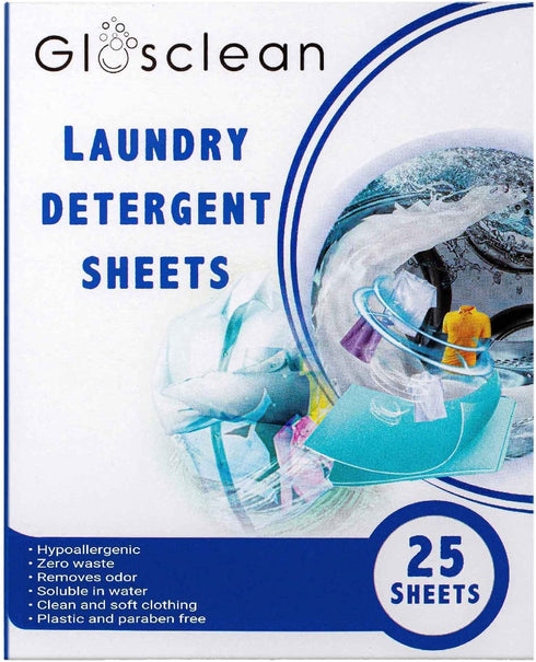 Laundry Detergent Sheets, 50 Strips (25 Sheets), Earth Friendly Fresh Scent, Plastic Free Travel Laundry Soap