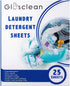 Laundry Detergent Sheets, 50 Strips (25 Sheets), Earth Friendly Fresh Scent, Plastic Free Travel Laundry Soap