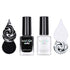 Whats Up Nails - 2 Essential Stamping Polishes (White, Black) for Stamped Nail Art Design, 7 Free, Cruelty Free