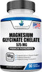 American Standard Supplements Magnesium Glycinate 575mg, 90 Veggie Capsules for Bone & Muscle Health, Chelated for