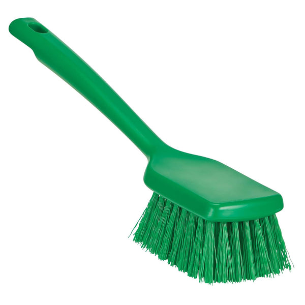Remco ColorCore 12" Short Handle Scrubbing Brush - Stiff Cleaning Brush