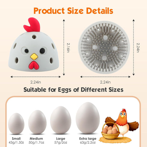 WAMEIJU Egg Washer for Fresh Eggs, Silicone Egg Brush Cleaner, Egg Cleaner Scrubber for Fresh Eggs, Reusable