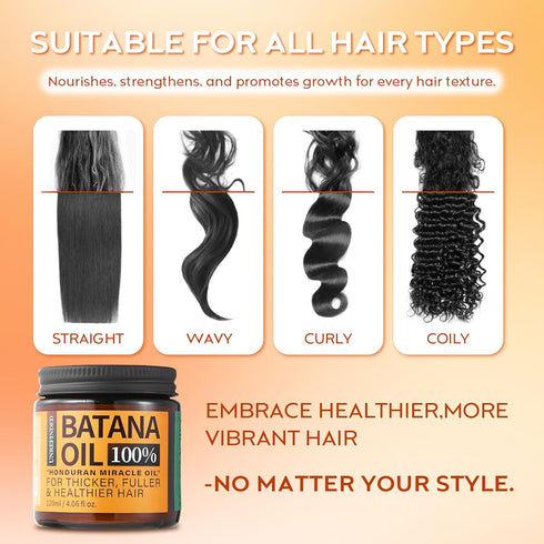 WEEMOTD 100% 2 oz Batana Oil for Hair Growth Dr Sebi, Raw Organic Batana Hair Mask from Honduras, Wild Growth Hair Oil