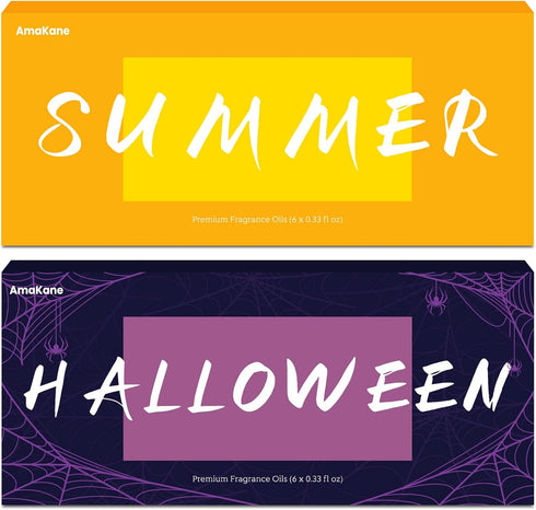 Summer & Halloween Fragrance Oils Set, AmaKane Fragrance Oil for Candle Making,