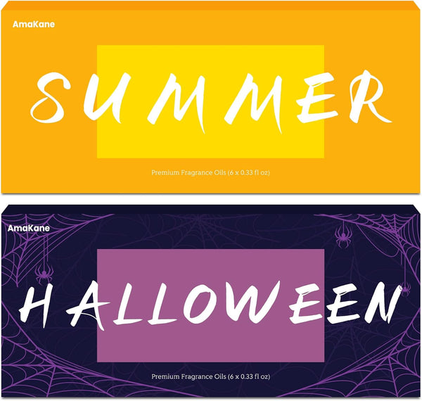Summer & Halloween Fragrance Oils Set, AmaKane Fragrance Oil for Candle Making,