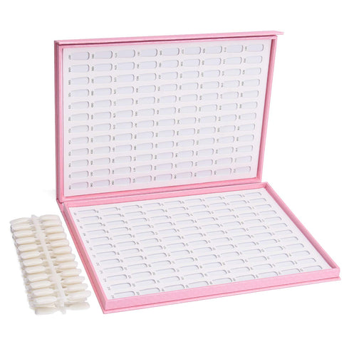 Noverlife 216 Nail Colors Chart Display, Nail Gel Polish Display Book with 216 False Nail Tips