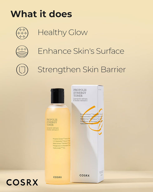 COSRX Full Fit Propolis Synergy Toner, 150ml / 5.07 fl.oz | Korean Skin Care, Propolis 72.6%, Honey 10.7%, Instant
