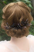 Kercisbeauty Purple Beaded Hair Pins - Pack of 3 Bridal Accessories for Wedding, Prom, Evening Party, Violet Hair Piece