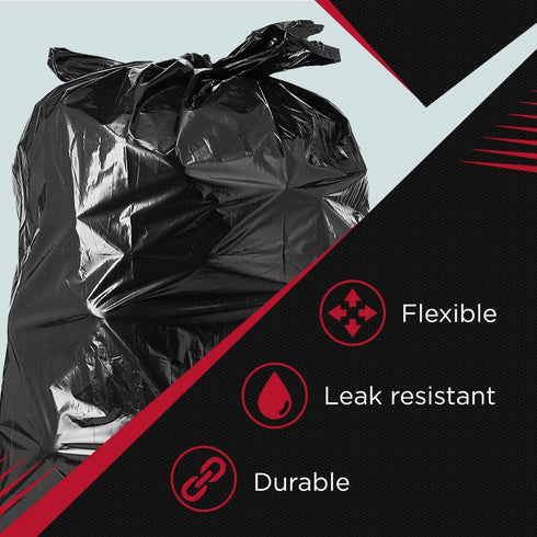 Veska 33 100 30 32 35 Gallon Trash Bags, (Huge Bags w/Ties) Large Black Garbage Bags Gallon, Gallon, Gallon Trash Can