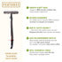 VIKINGS BLADE Double Edge Safety Razor for Men + Luxury Case + 5 Swedish Steel Blades, Classic 3-Piece