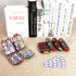 MsfIAIoo 2PCS 10 Travel Pill Organizer Box, Portable Pill Case, Pill Box Dispenser, with Compartments for Different