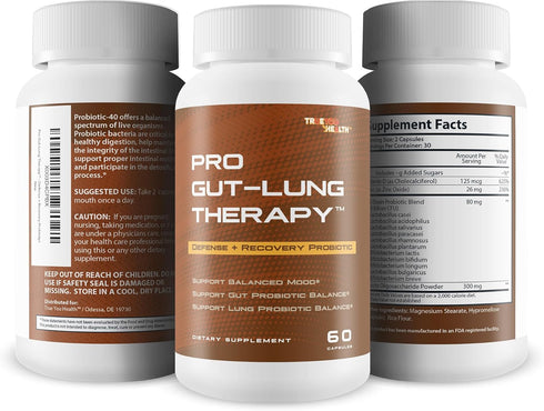 Pro Gut-Lung Therapy, Probiotic Mood Support for Balanced Mood, Gut & Lung Probiotic Balance, Overall Health Support