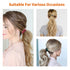 Matte Coil Ponytail Holders, 10 Pcs (Black) - No Crease Plastic Spiral Hair Ties for Thick and All Hair Types