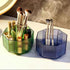 LINFIDITE 360° Rotating Makeup Organizer, Clear Cosmetic Display Case with 5 Slots for Vanity