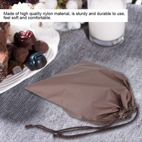Drawstring Travel Bag, Waterproof Storage Bags for Shoes Clothes, Dustproof Storage Bags (Brown)