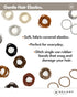 Heliums Small Hair Ties - Dark Brown, No Damage Mini 1 Inch Reusable 2mm Elastics for Thin Hair and Kids, 48 Count